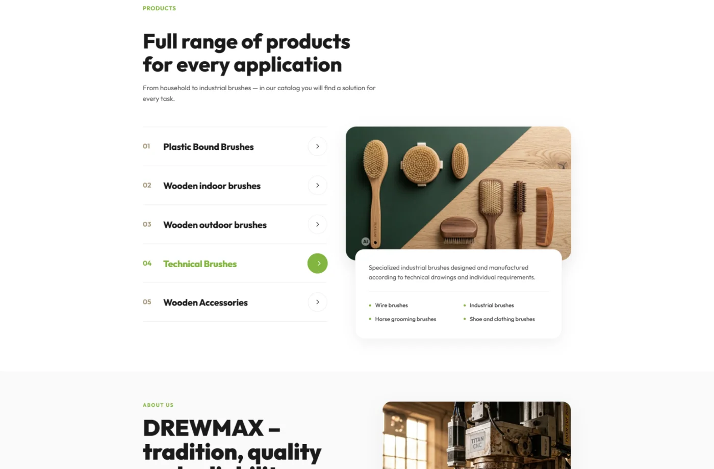 Przegląd kategorii produktów Drewmax.pro
